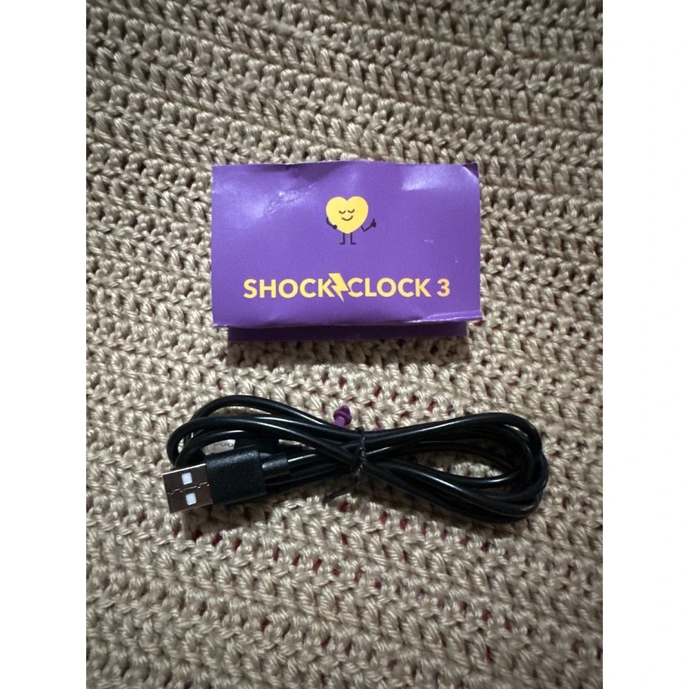 Pavlok Shock Clock 3 Wearable Silent Alarm Black Purple